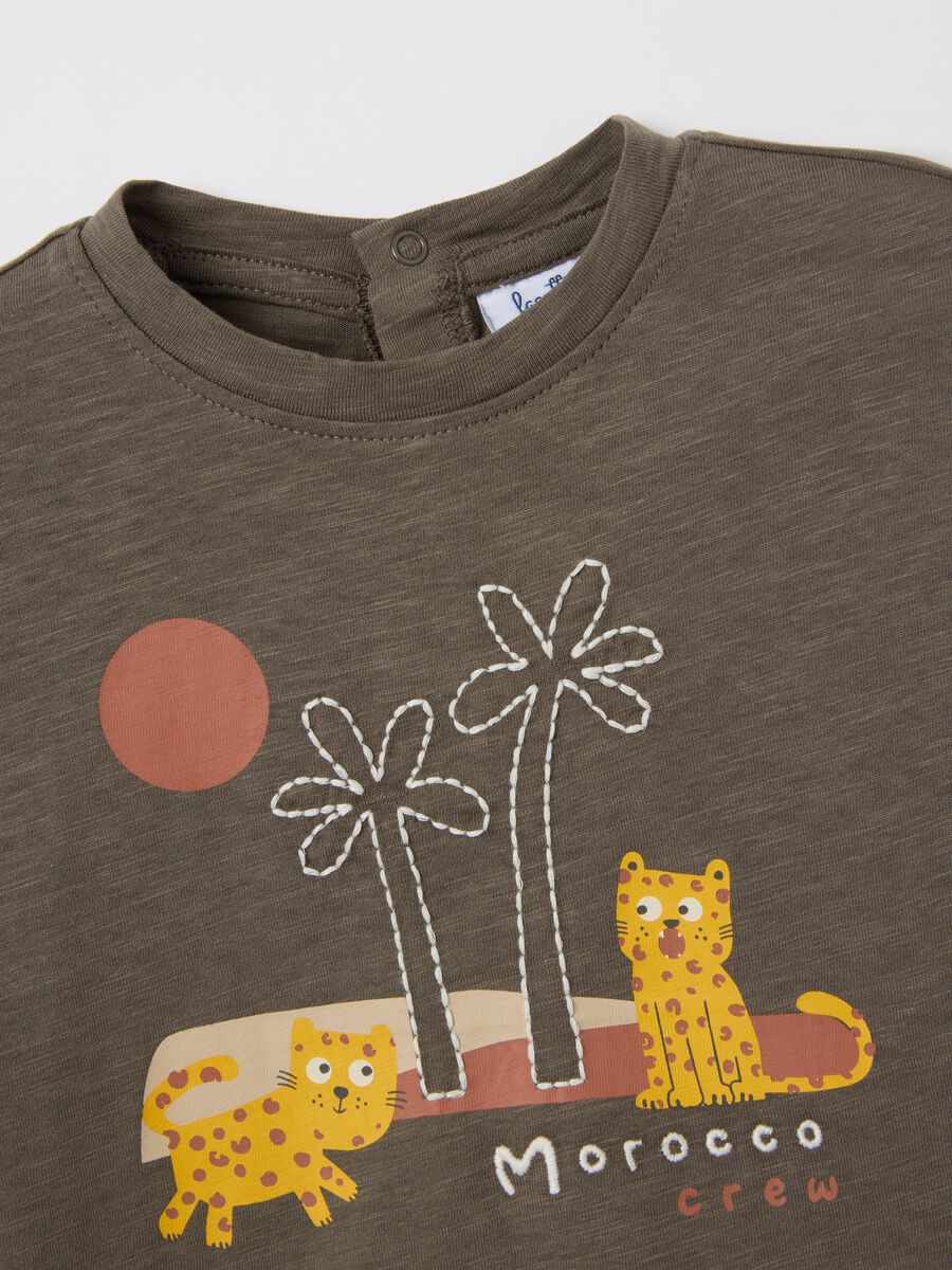 Baby pure cotton brown t-shirt regular fit_2