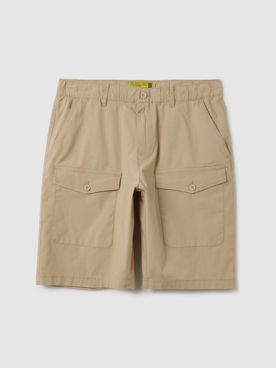 Men's green cotton regular fit shorts_0