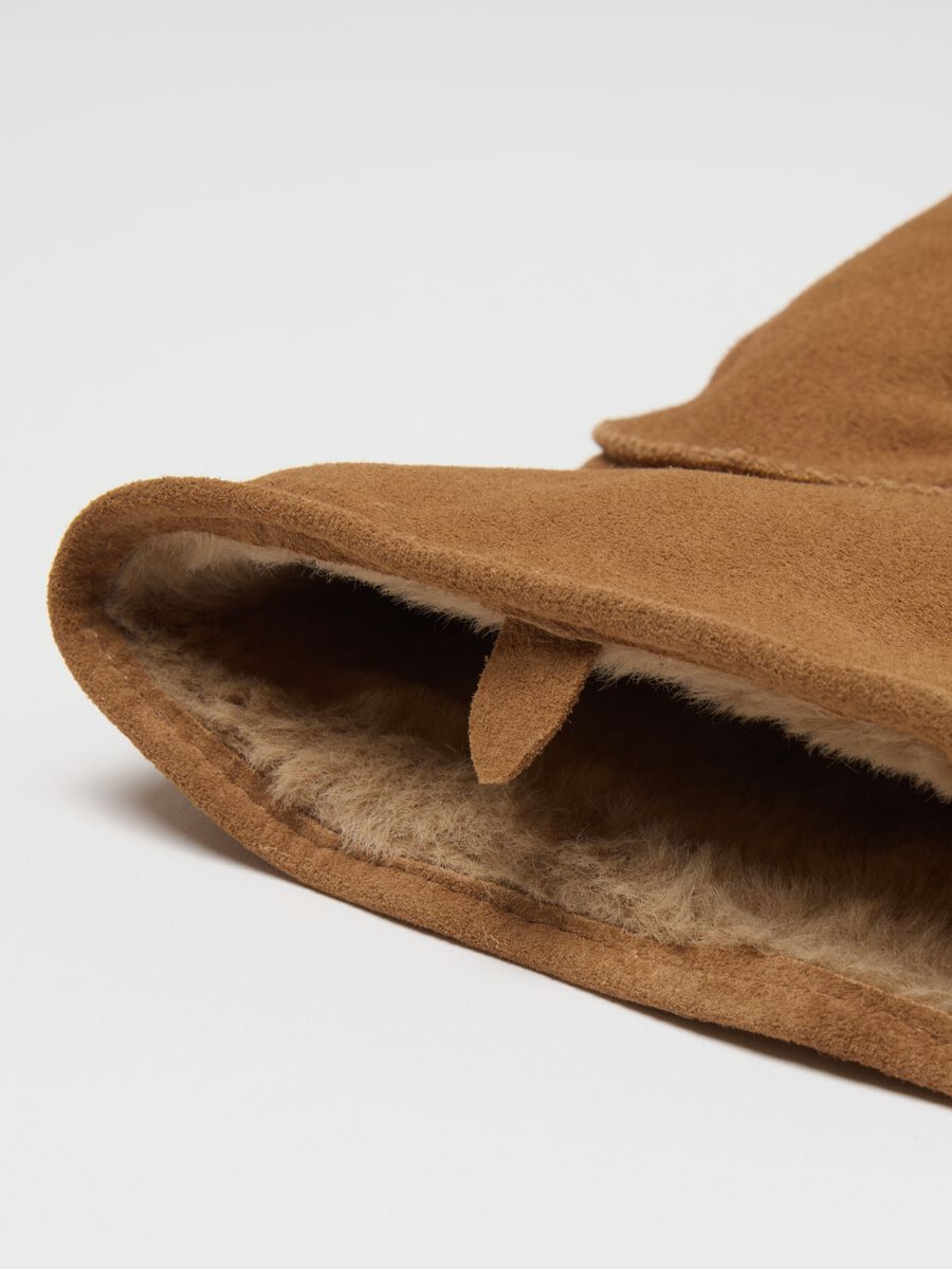 Brown Genuine Leather Gloves_3