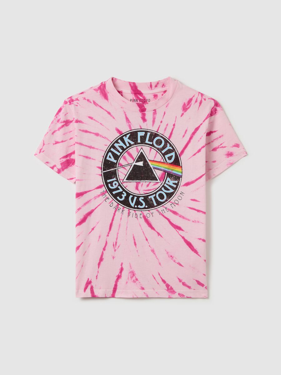 Tie-dye T-shirt with Pink Floyd print_4