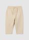 Children's trousers in beige cotton blend over_0