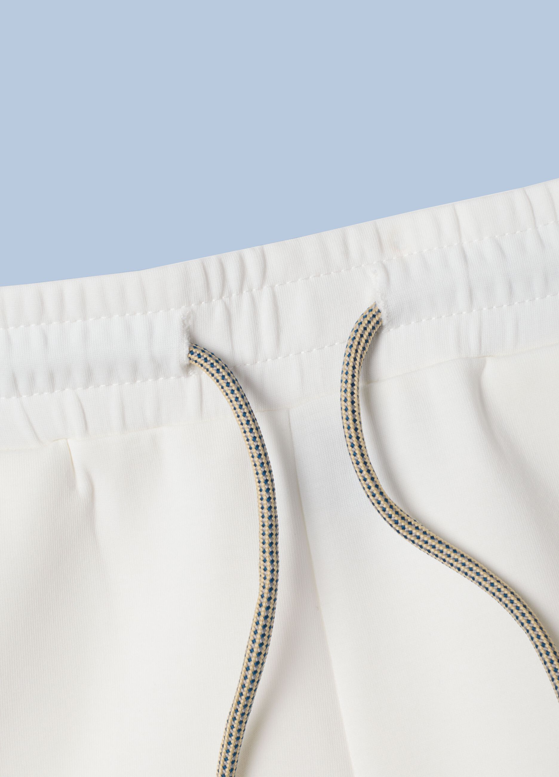 ALTAVIA SAILING white stretch cotton sports shorts