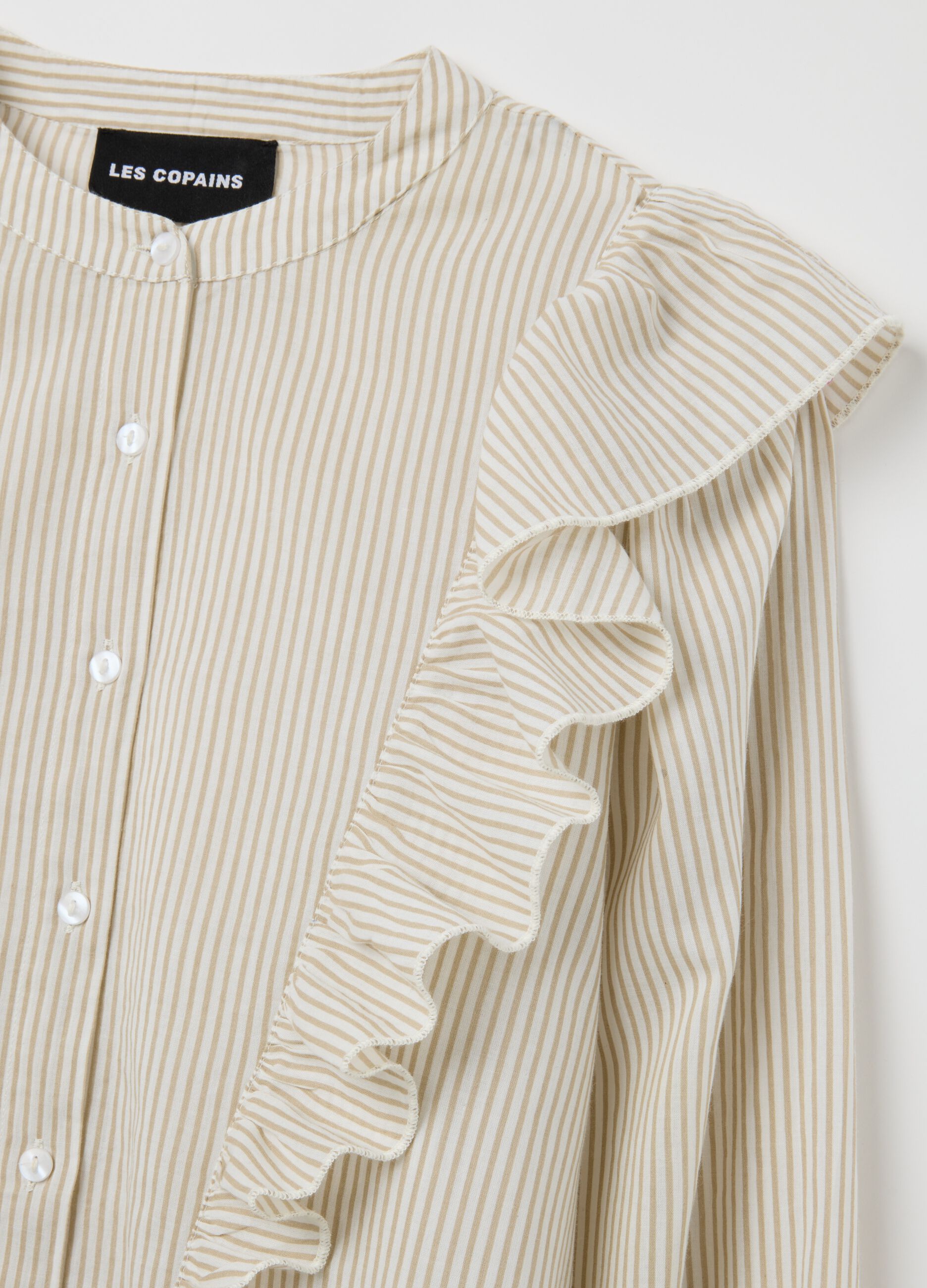 Beige pure cotton shirt regular fit