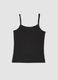 Black stretch crew-neck vest top, regular fit_4