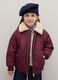 Red padded zip-up jacket for girls_0