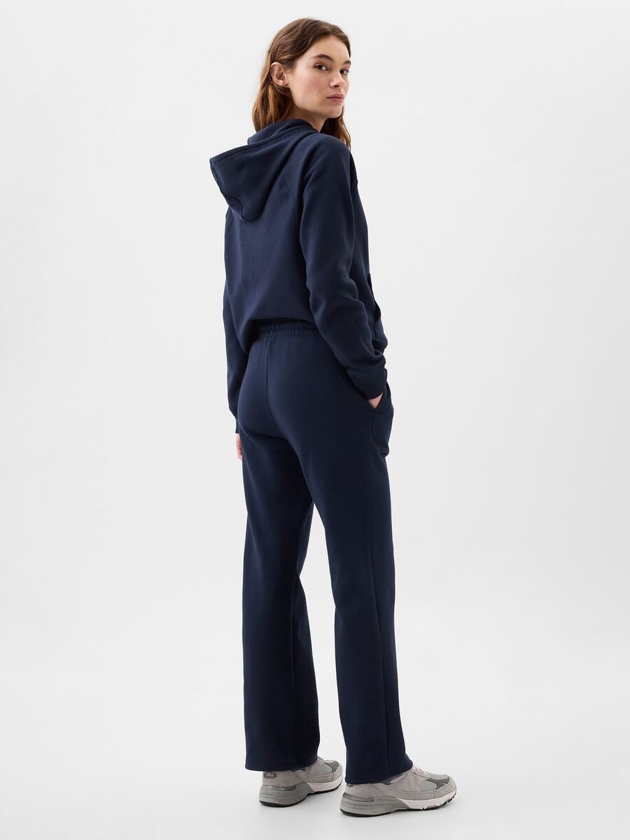 Blue cotton-blend trousers with drawstring and GAP logo_2