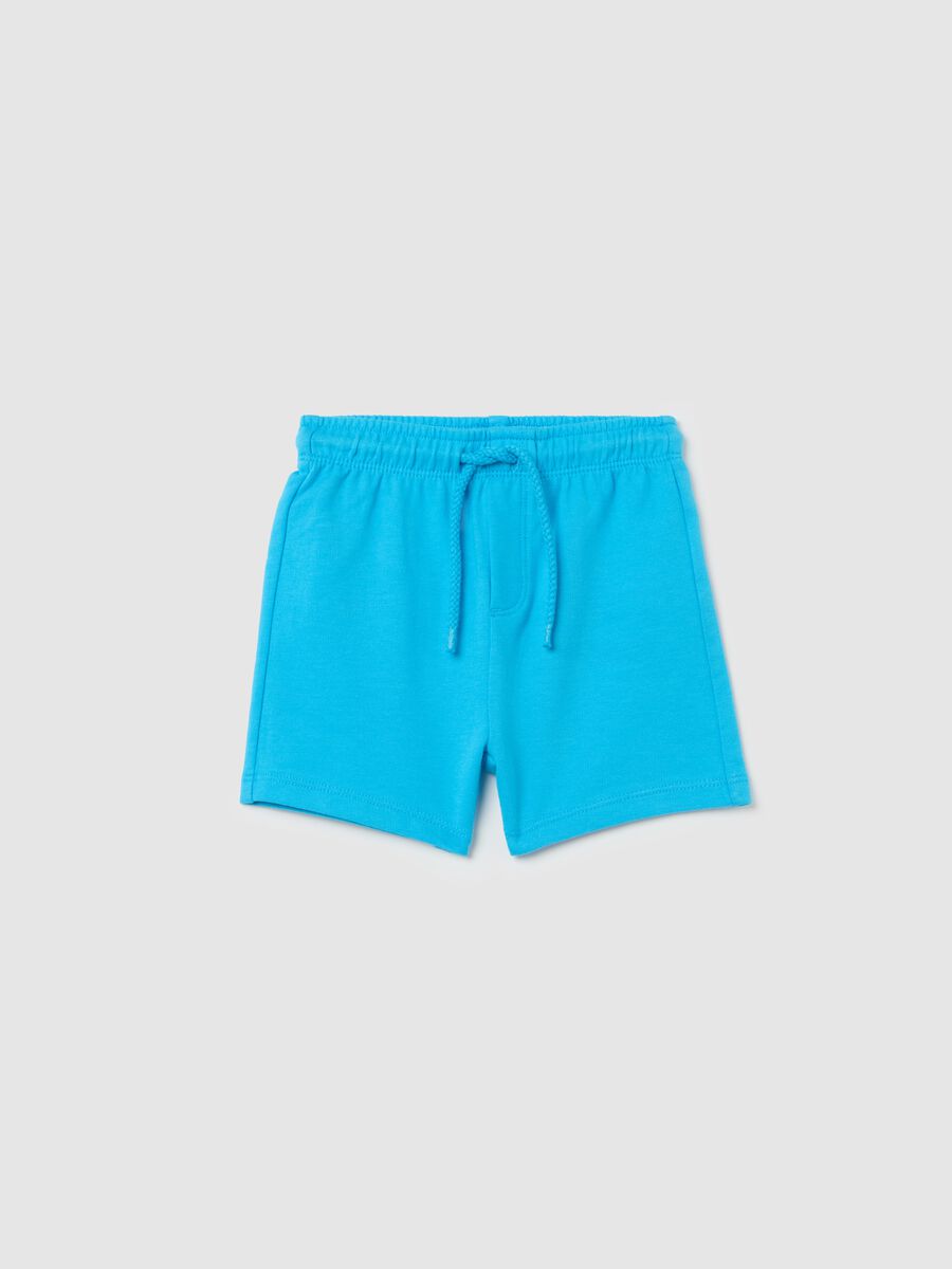 Bermuda shorts in French terry with drawstring_0