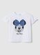 White stretch cotton T-shirt with Minnie print for girls_0
