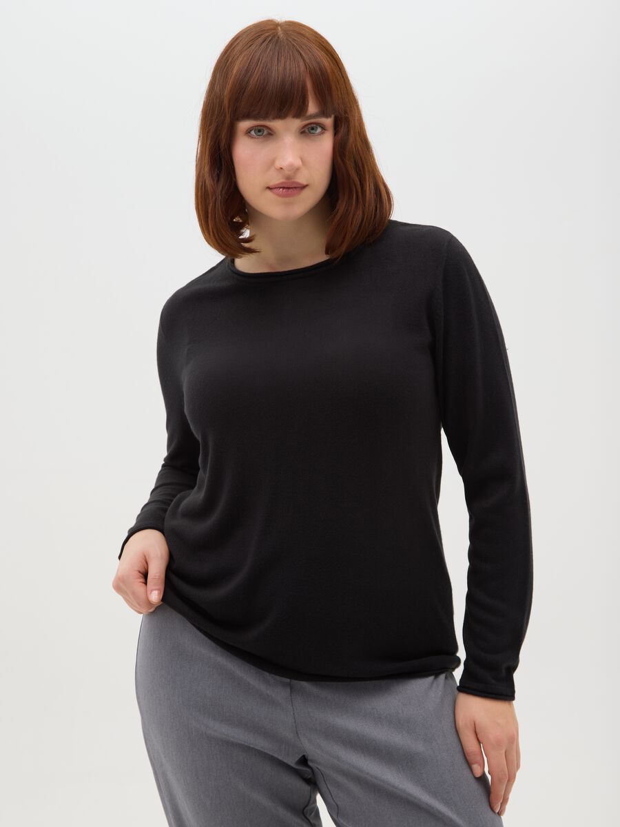 Black Acrylic Pullover_0