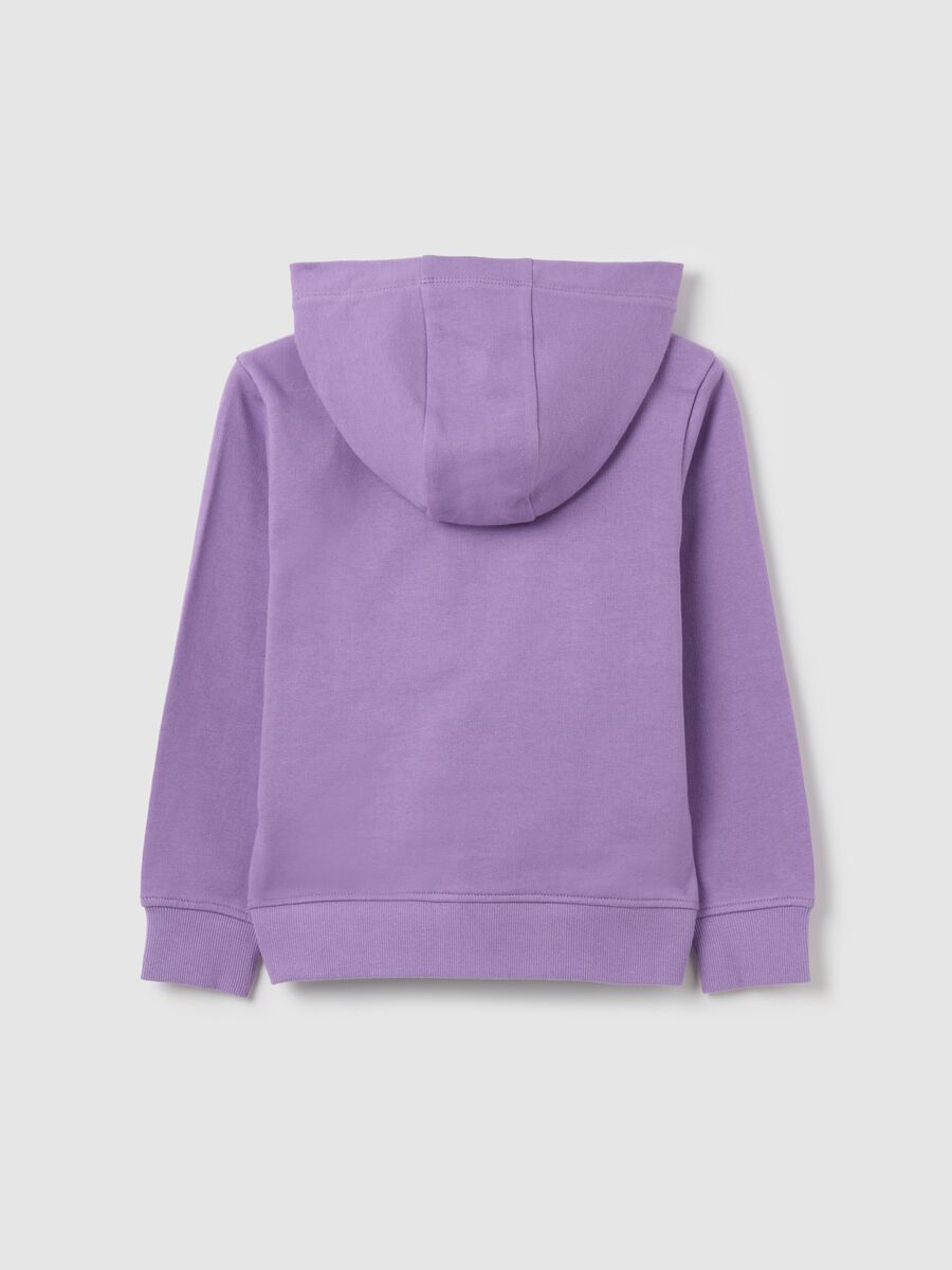 Felpa da bambina in puro cotone viola regular fit_1