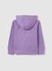 Girls' sweatshirt in pure purple cotton with regular fit_1