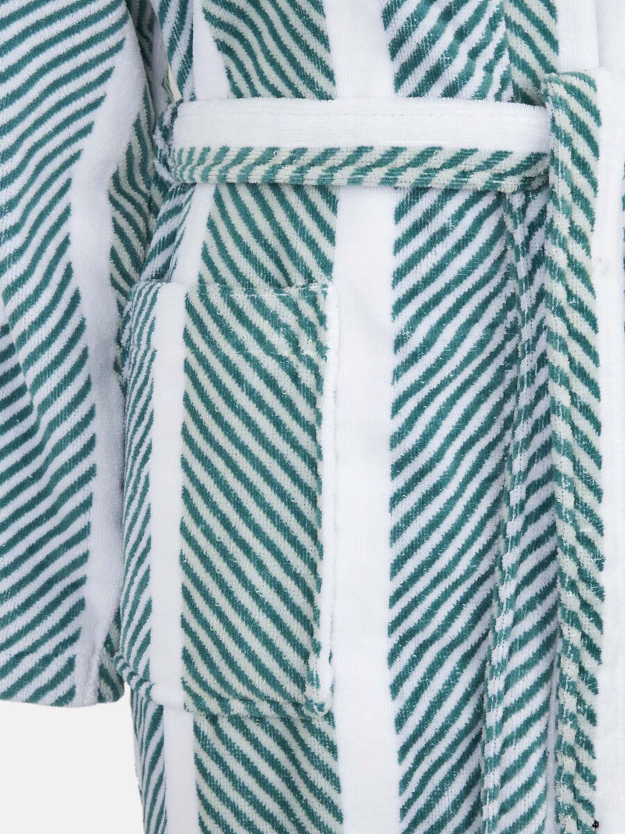 Striped bathrobe in cotton_1