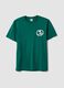 Green short-sleeve pure cotton T-shirt_0