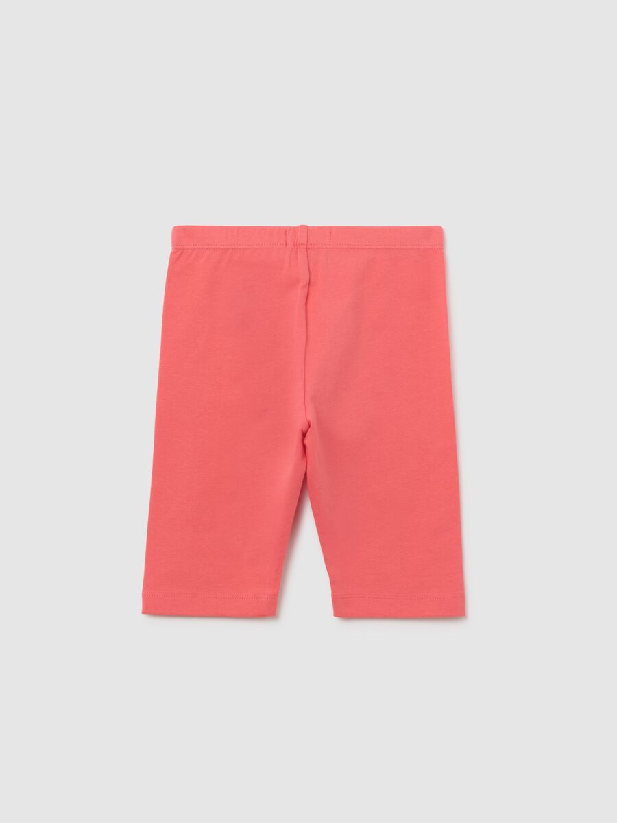 Girls' Pink Stretch Cotton Shorts, Regular Fit_1