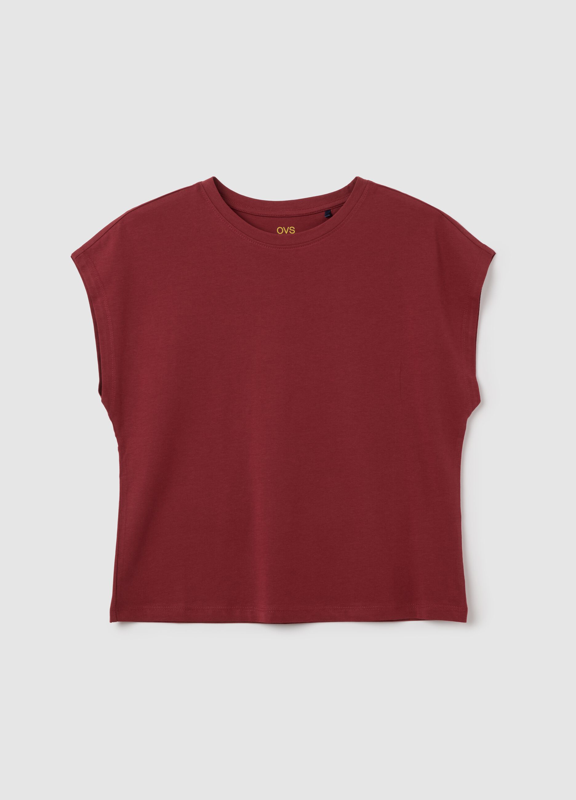 Women's pure cotton red T-shirt