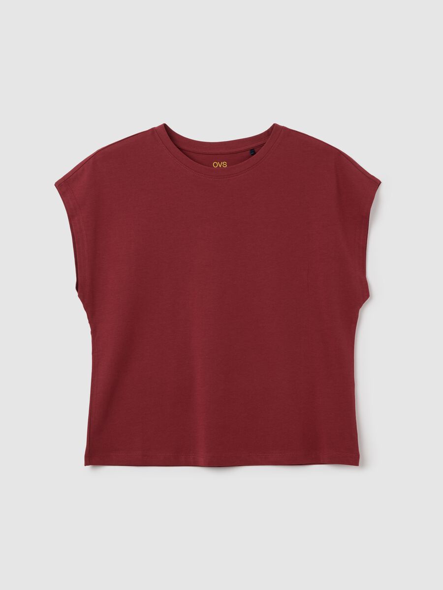 Women's pure cotton red T-shirt_4