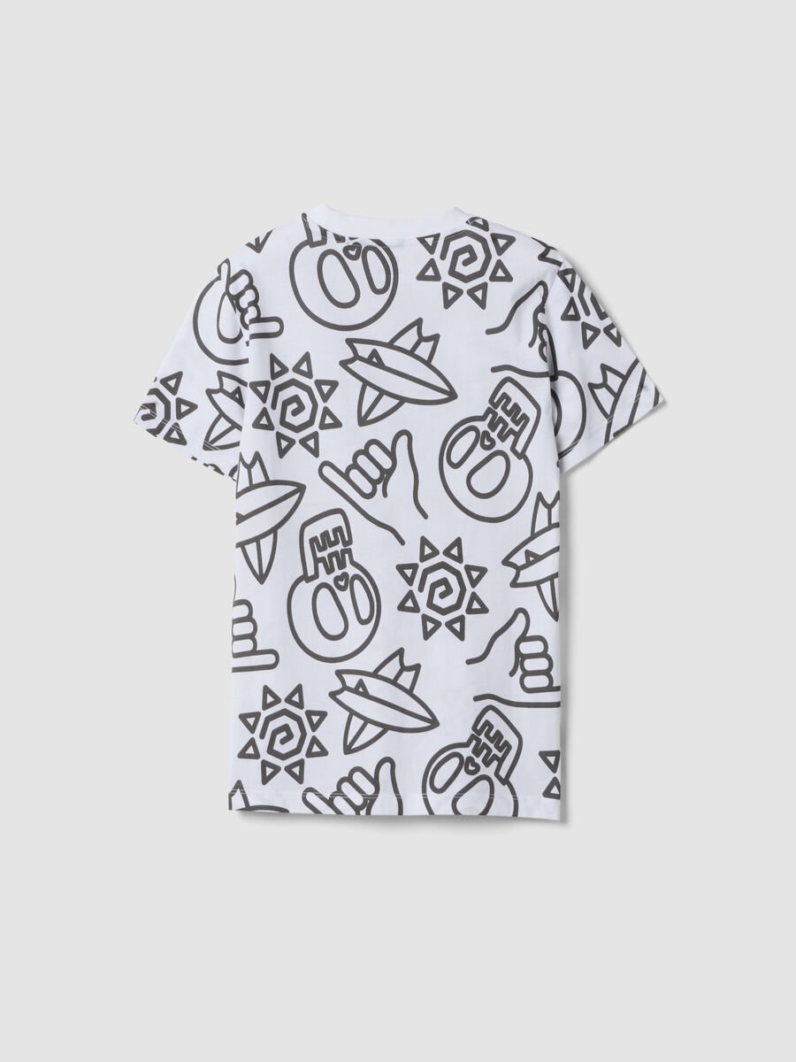 White pure cotton short-sleeve T-shirt_1