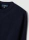 Navy crew-neck jersey knit jumper, regular fit_1
