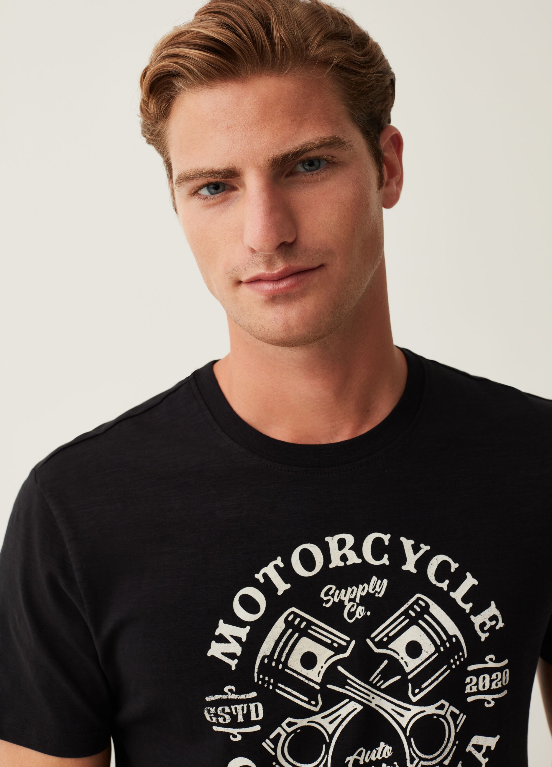 T-shirt con stampa Motorcycle California_1