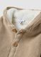Beige organic cotton hooded jacket for babies_2