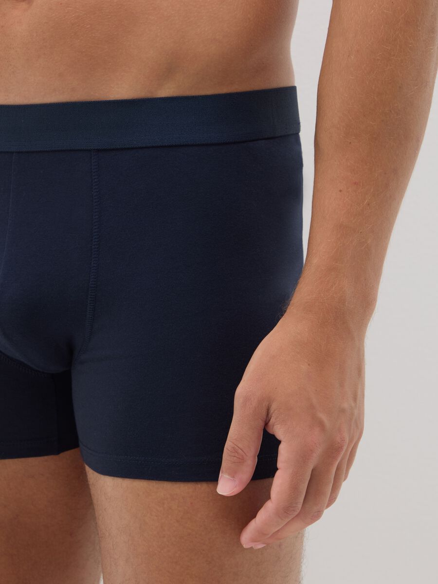 Set of three regular fit blue stretch cotton boxers_3