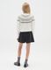 Girls' Black Striped Regular Fit Shorts_1