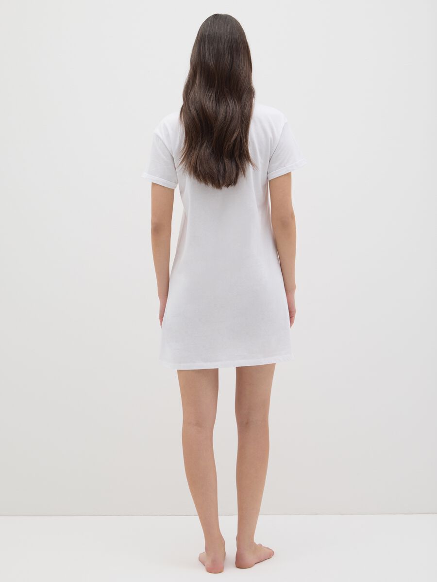 Women's dress in pure white cotton_2