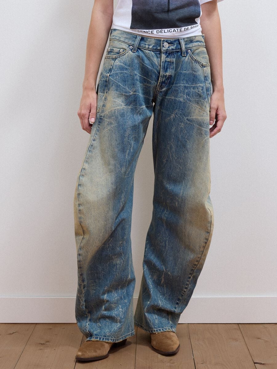 Light blue pure cotton loose-fit jeans_1