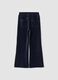 Light blue flared stretch cotton trousers_1