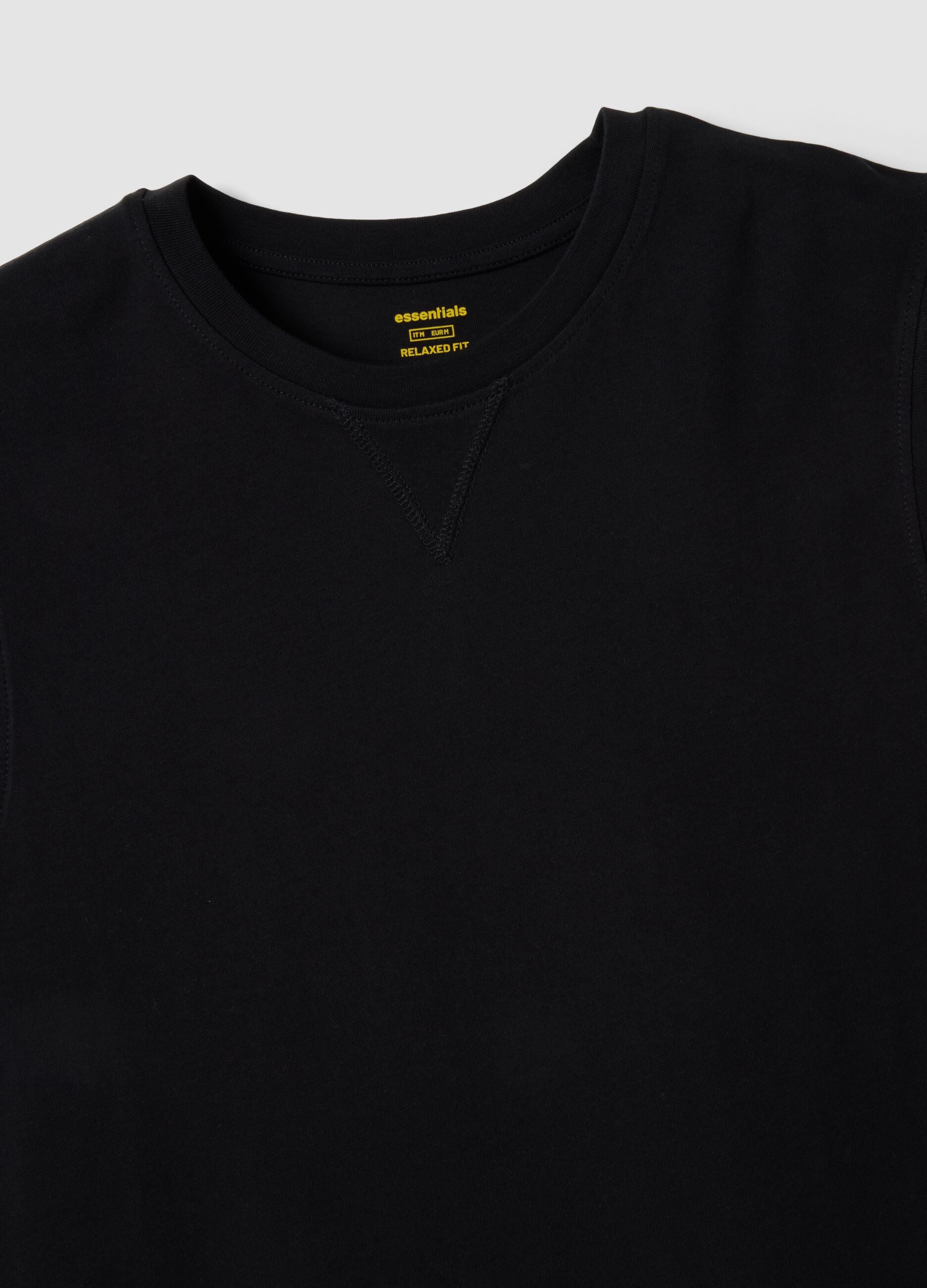 Black pure cotton vest