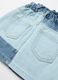 Short paper-bag shirt in patchwork denim_3