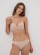 Beige Brazilian briefs in stretch microfibre with lace_0