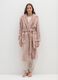 Pink robe with belt and pockets_0