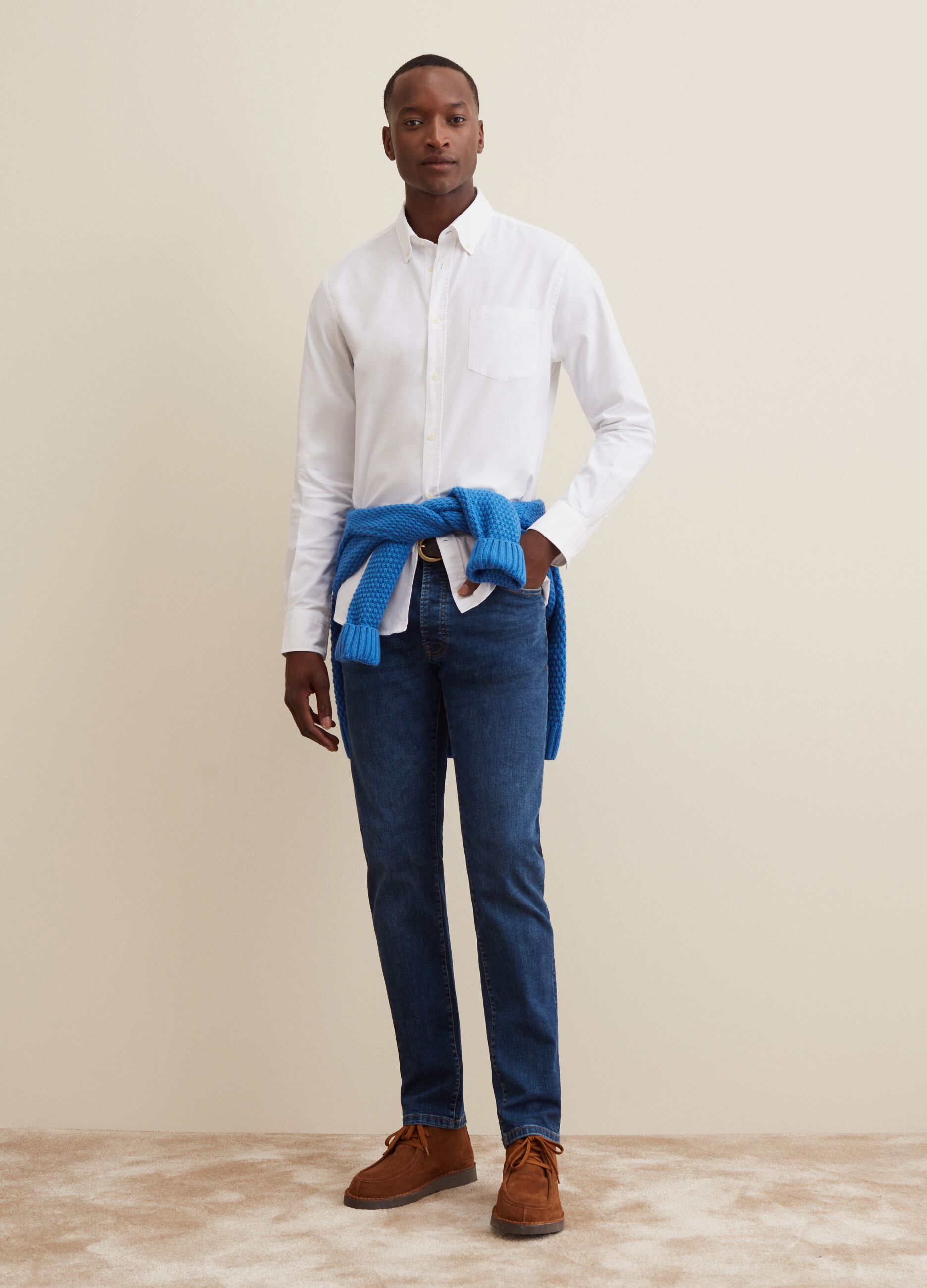 Camicia in cotone oxford con tasca
