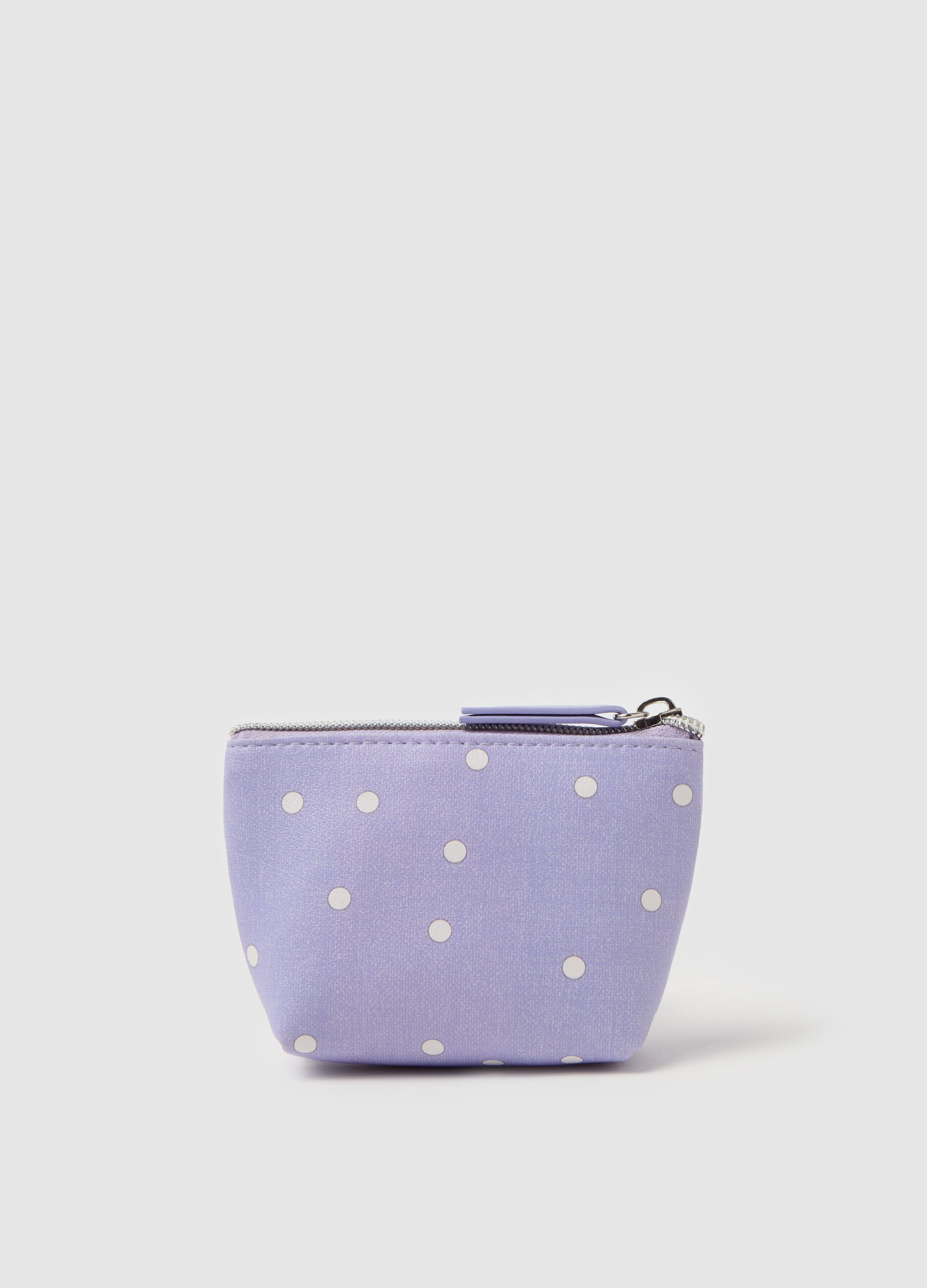 Coin purse with print and zip