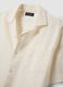 White pure organic cotton bowling-collar shirt, regular fit_5