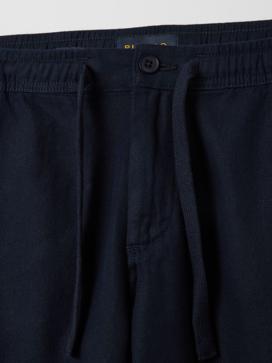 Men's Regular Fit Blue Cotton Shorts_1