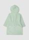 Green organic cotton dinosaur hooded bathrobe for babies and toddlers_1