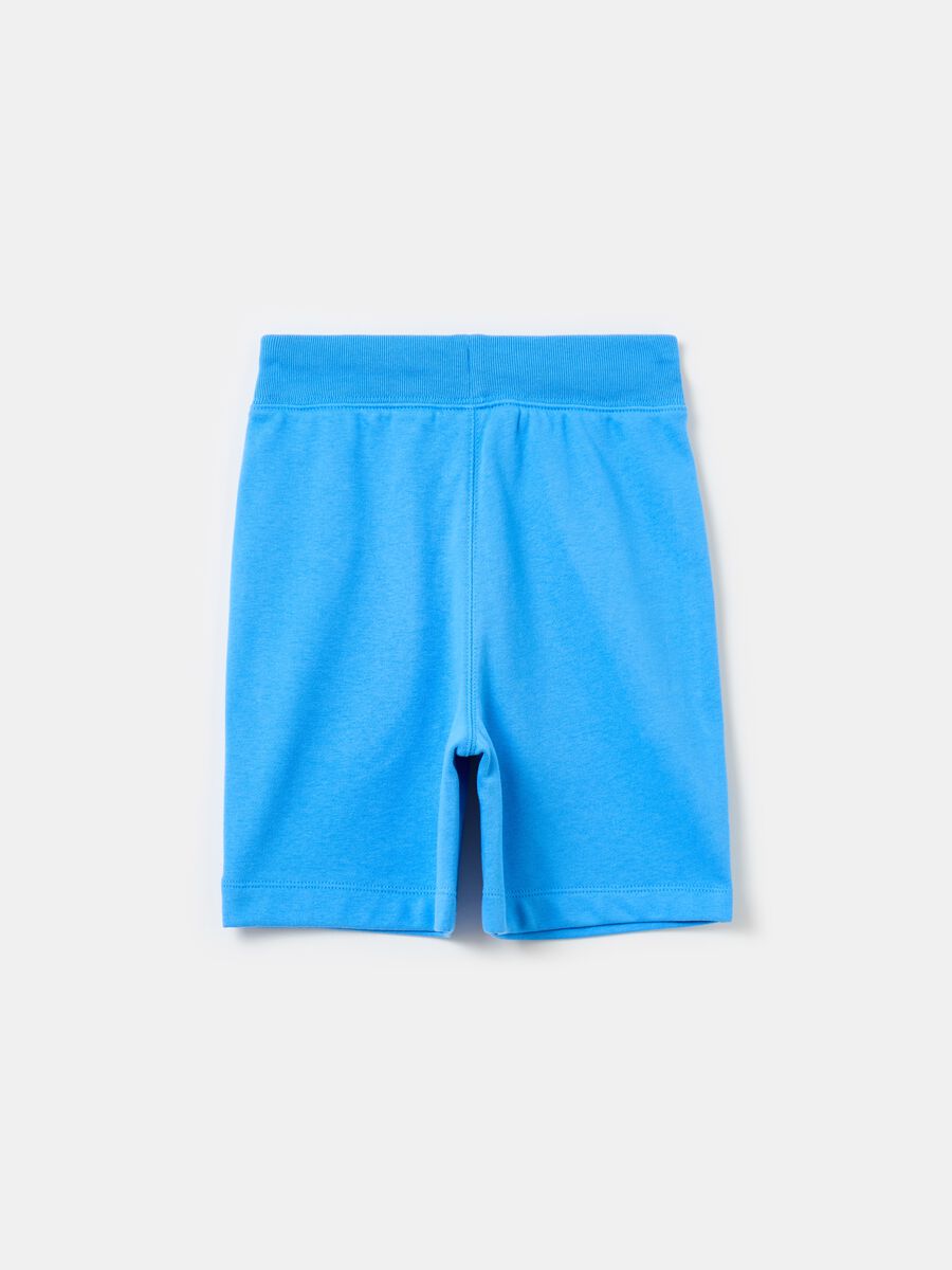 Bermuda jogger in French Terry stampa logo_1