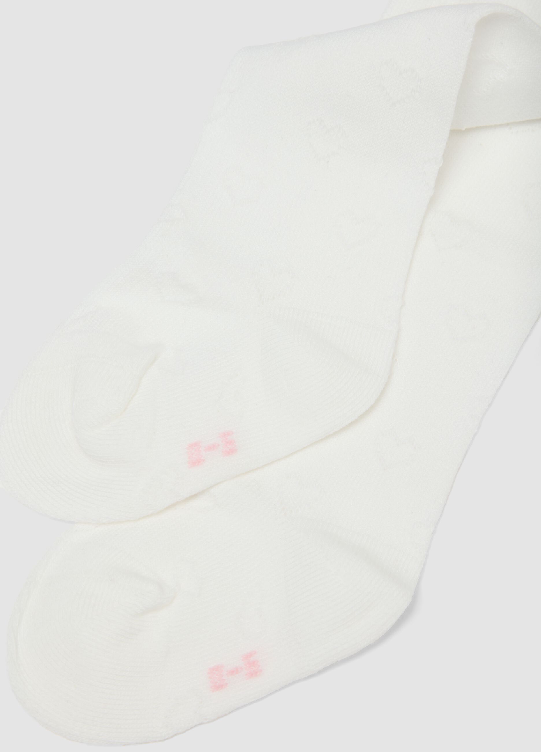 Bipack di collant rosa in cotone organico elasticizzato