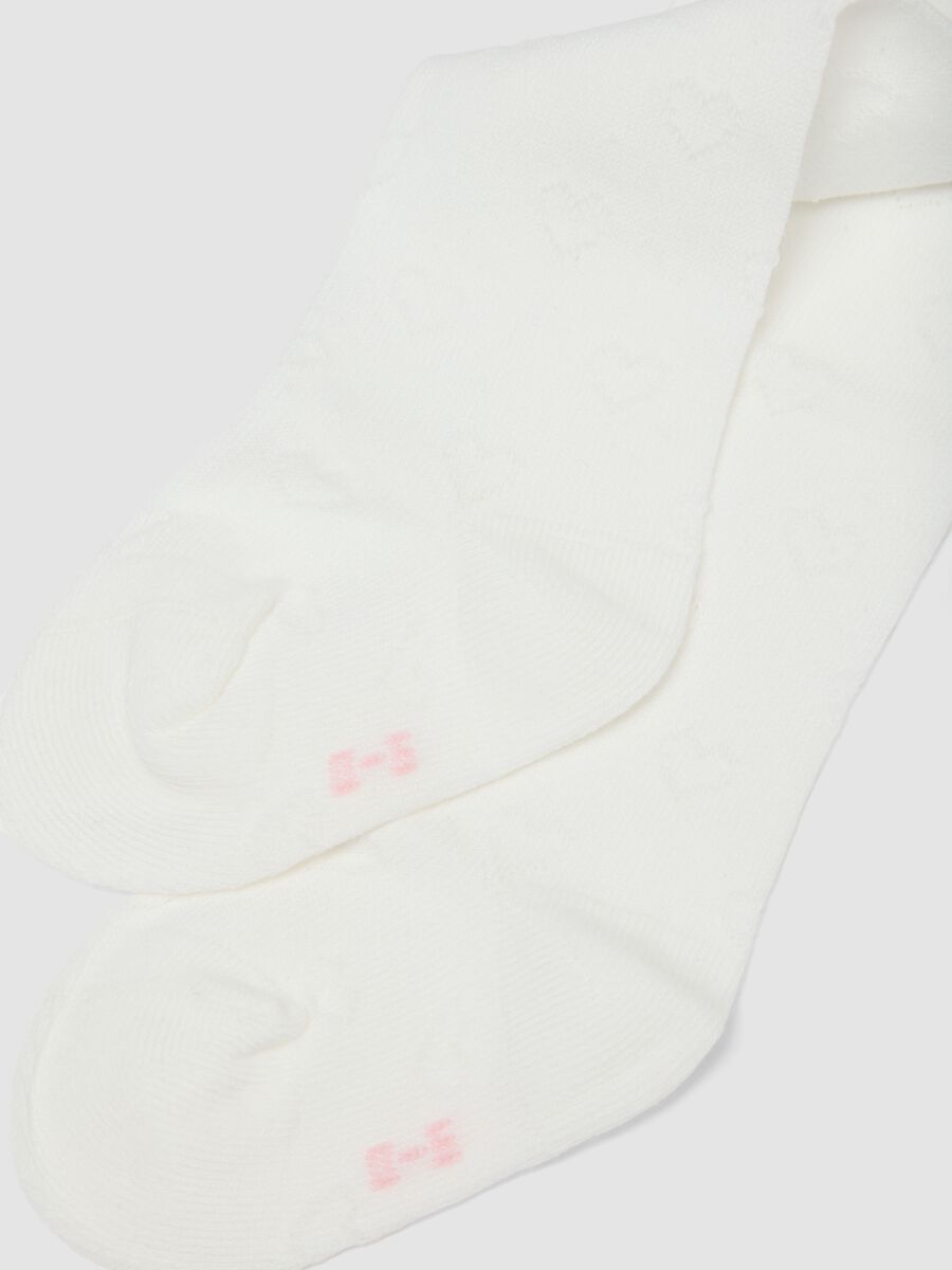 Bipack di collant rosa in cotone organico elasticizzato_1