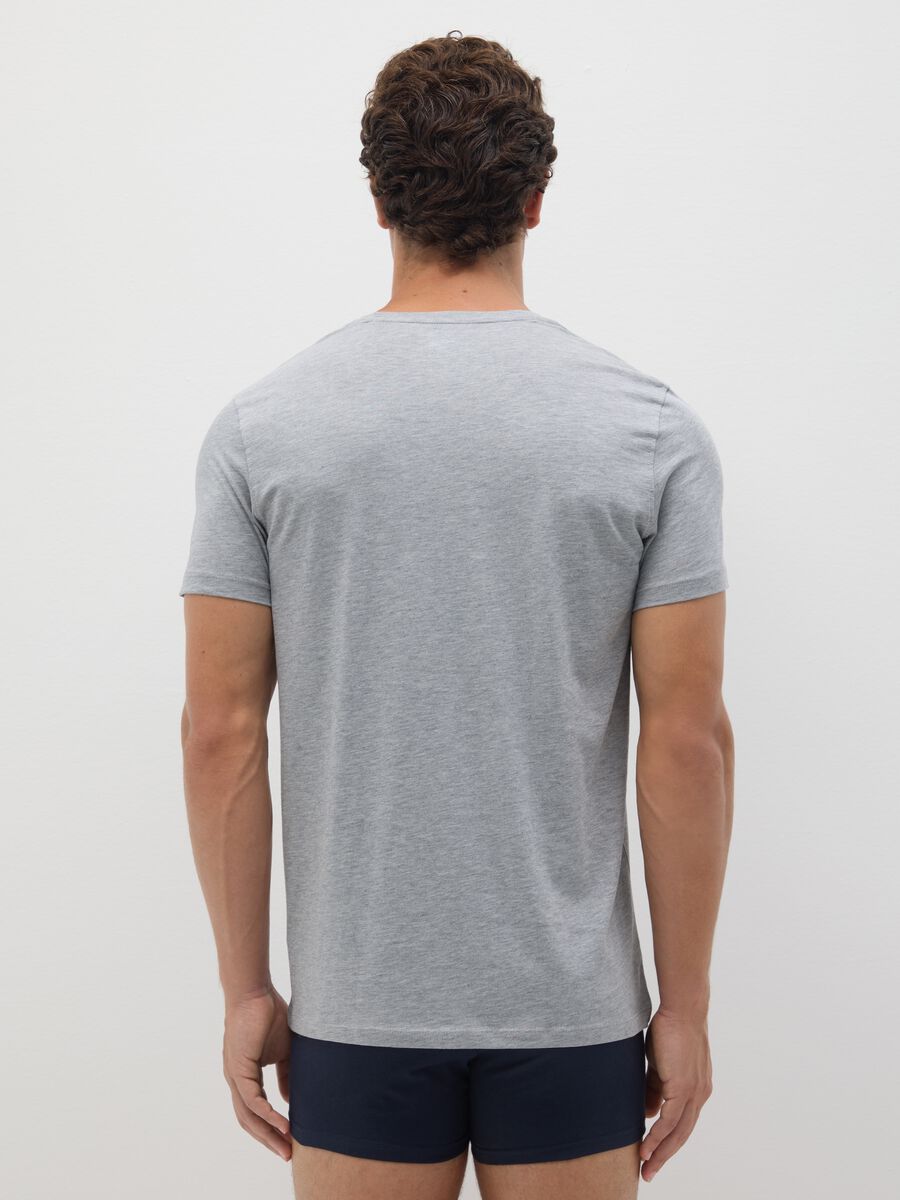 Bipack di t-shirt in puro cotone grigie regular fit_2