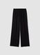 Black palazzo trousers in pure viscose_4