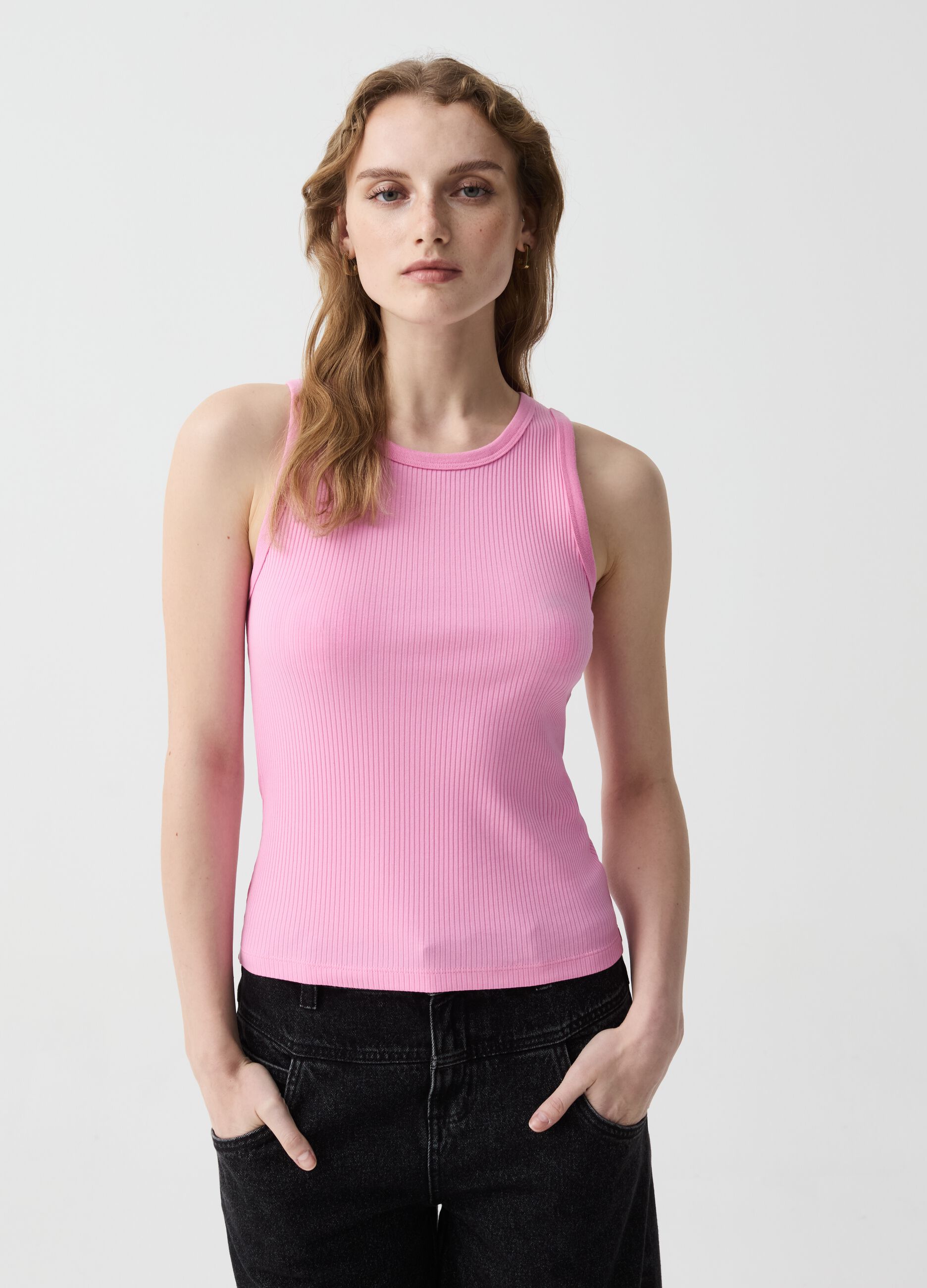 Ovs Tank top Essential a costine sottili