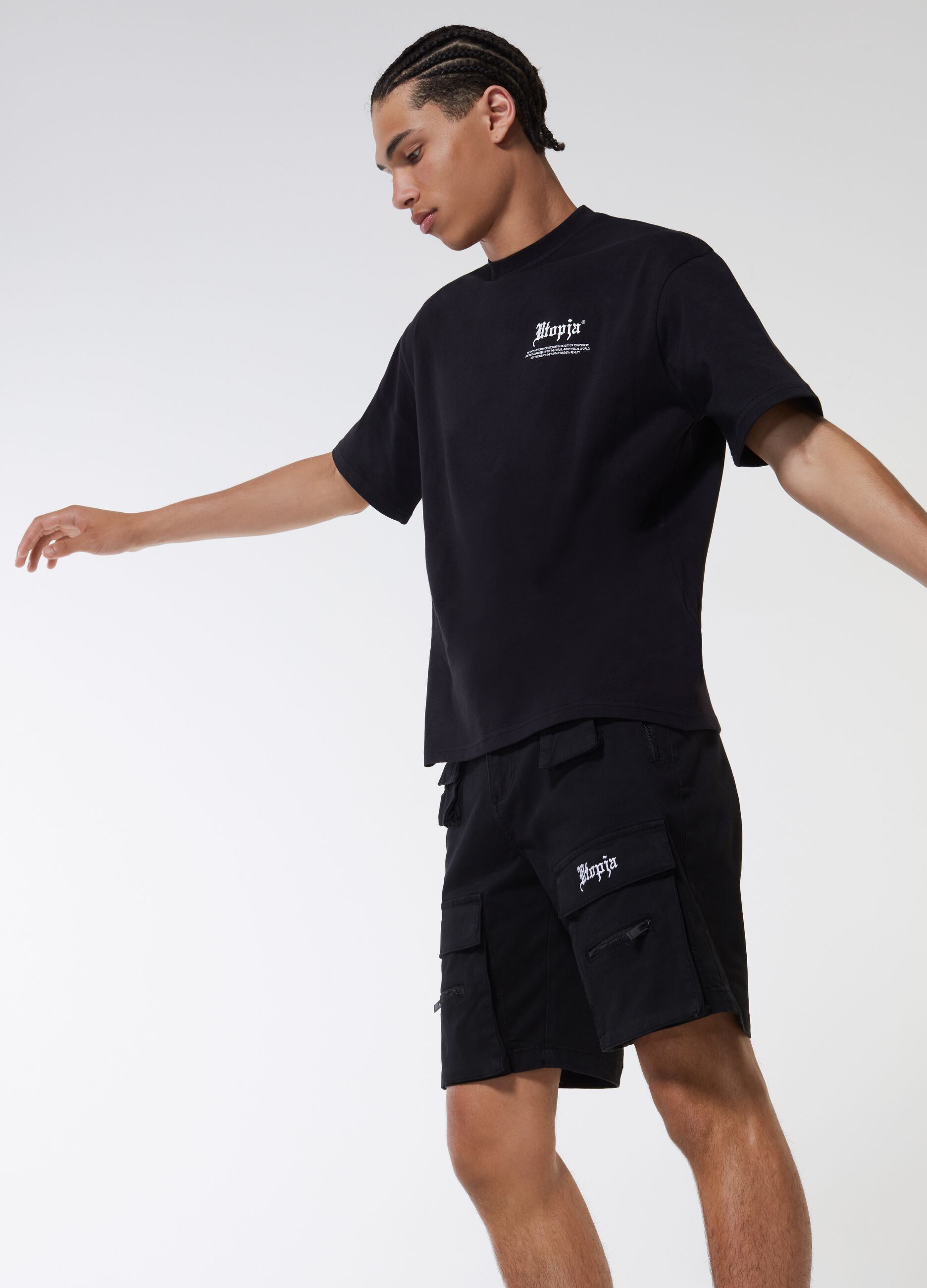 Ovs Multi Pocket Cargo Shorts Black