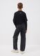 Black pure cotton cargo jeans, skater fit_2