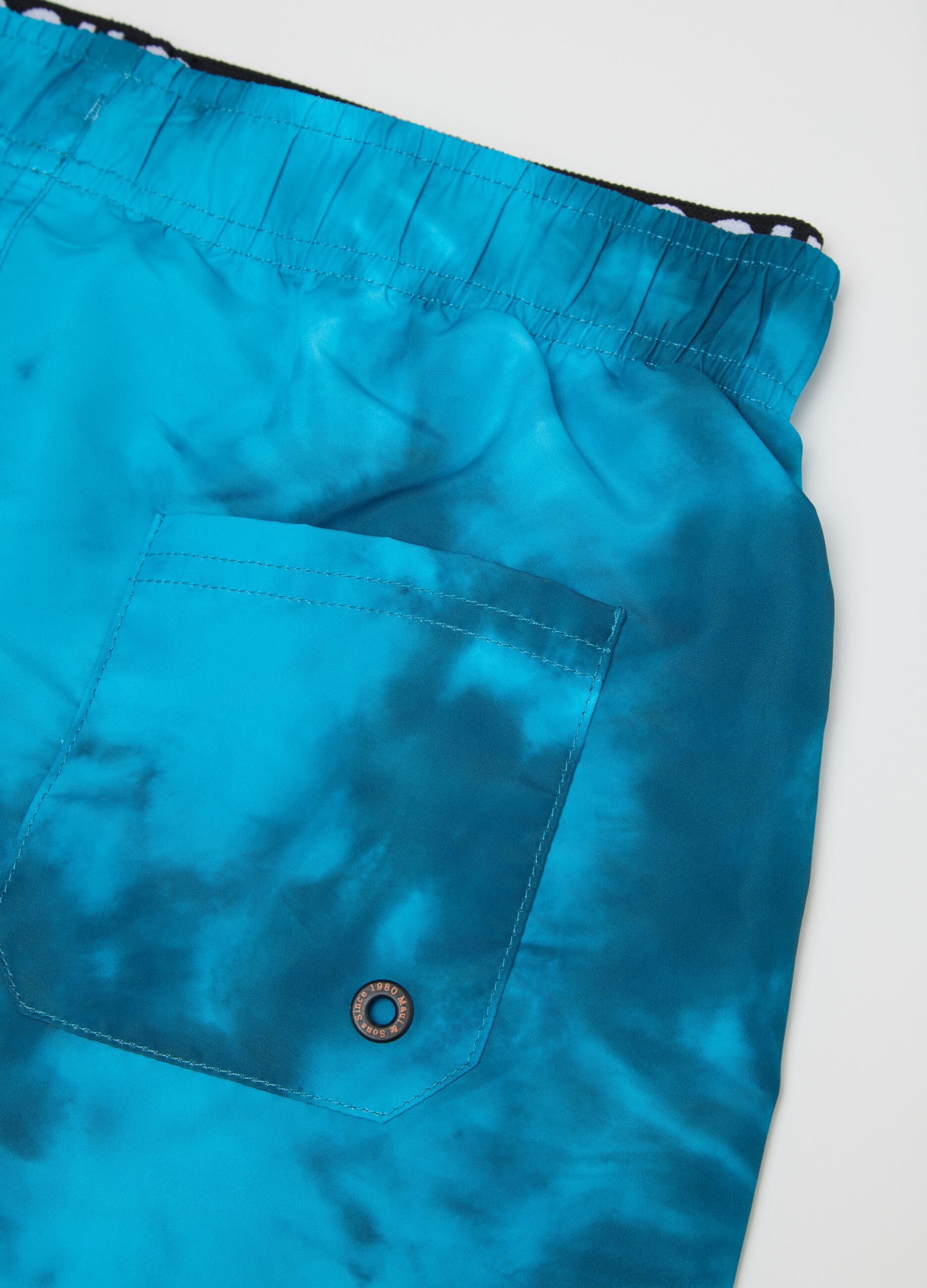 Costume da bagno da ragazzo in tessuto azzurro regular fit