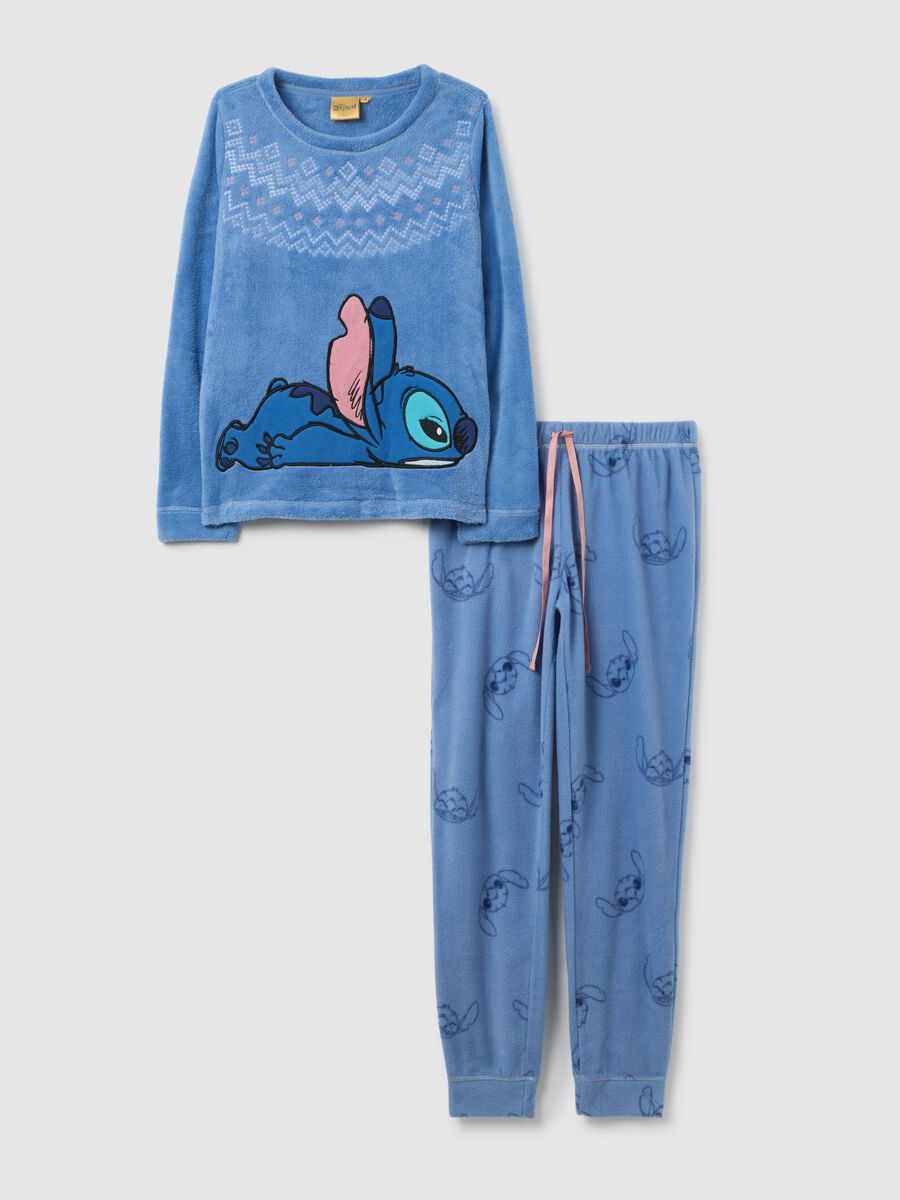 Regular fit blue coral fleece pyjamas with Disney decoration_4
