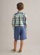 Boys&rsquo; blue pure linen cargo shorts &ndash; baggy fit_1