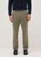 Beige chino trousers in stretch cotton slim fit_1